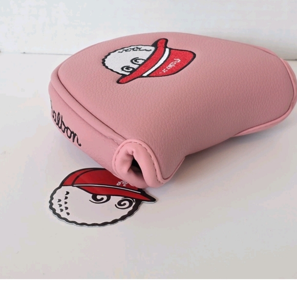 Malbon Golf Fishermans Bucket Hat Mallet Putter Headcover Pink Magnetic NEW - Picture 6 of 11